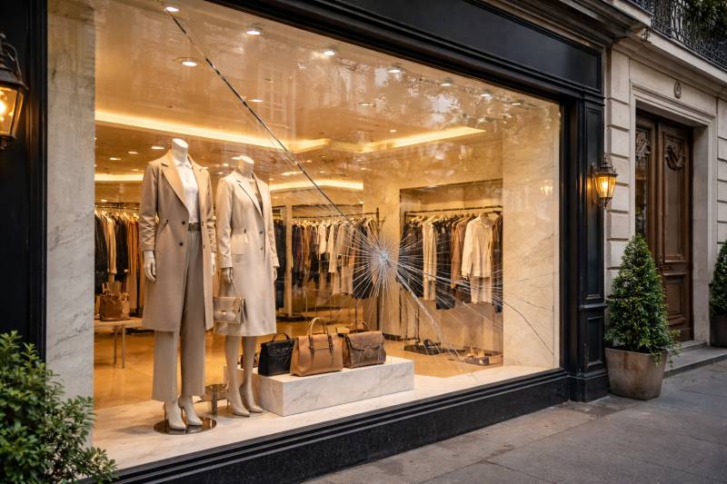 Réparation d'une vitrine suite bris de glace