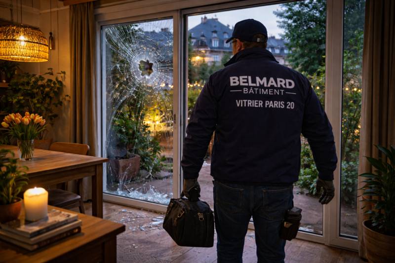 Dépannage en urgence pour remplacer une vitre cassée à Paris 20