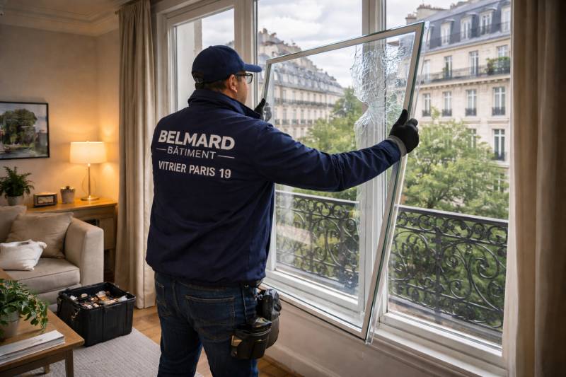 Dépannage en urgence pour changer une vitre à Paris 19