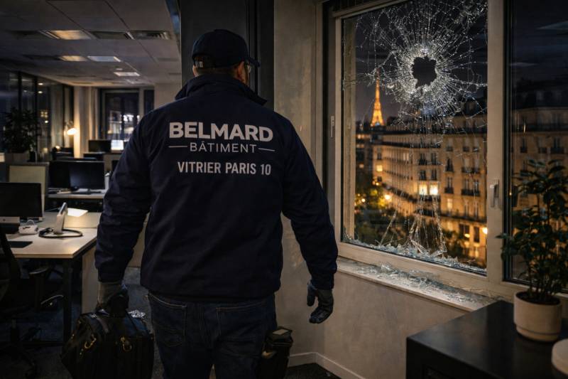 Interventionen urgence pour changer une vitre à Paris 10