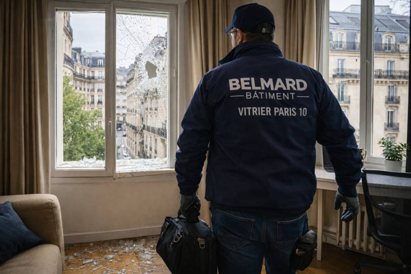 Changement d'une vitre cassée le dimanche à Paris 10