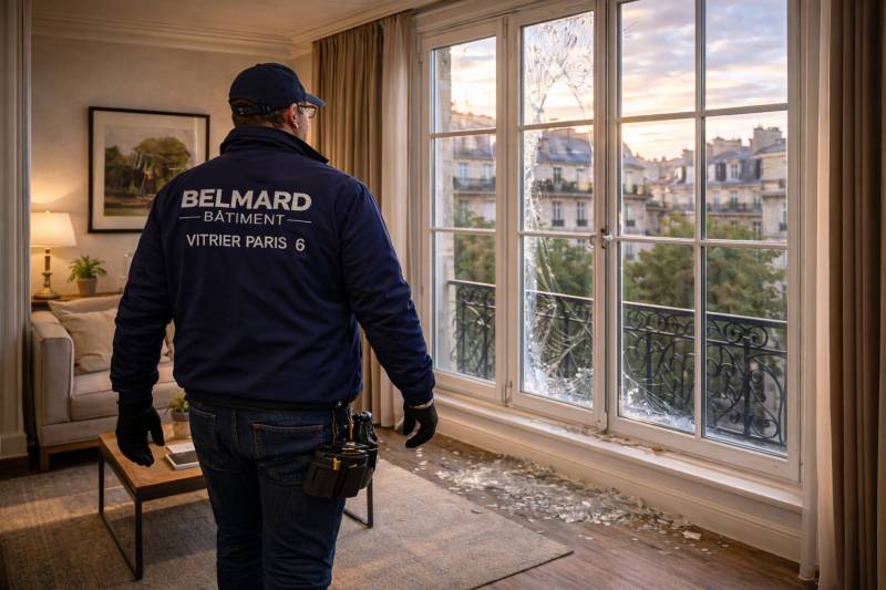 Remplacement vitrage cassé dans le 75006