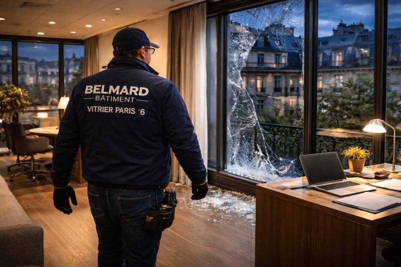 Intervention en urgence poru bris de glace Paris 6